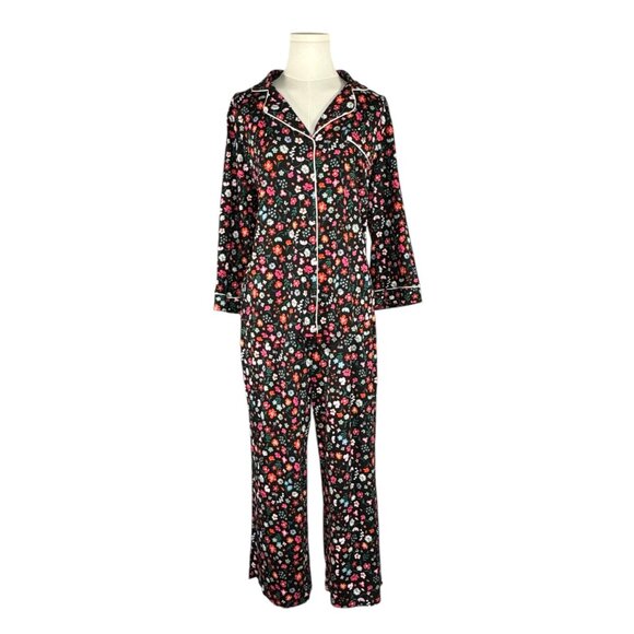 NEVER WORN Kate Spade New York Floral Pajama Set 3/4 Length Women’s L NEW - Picture 1 of 12